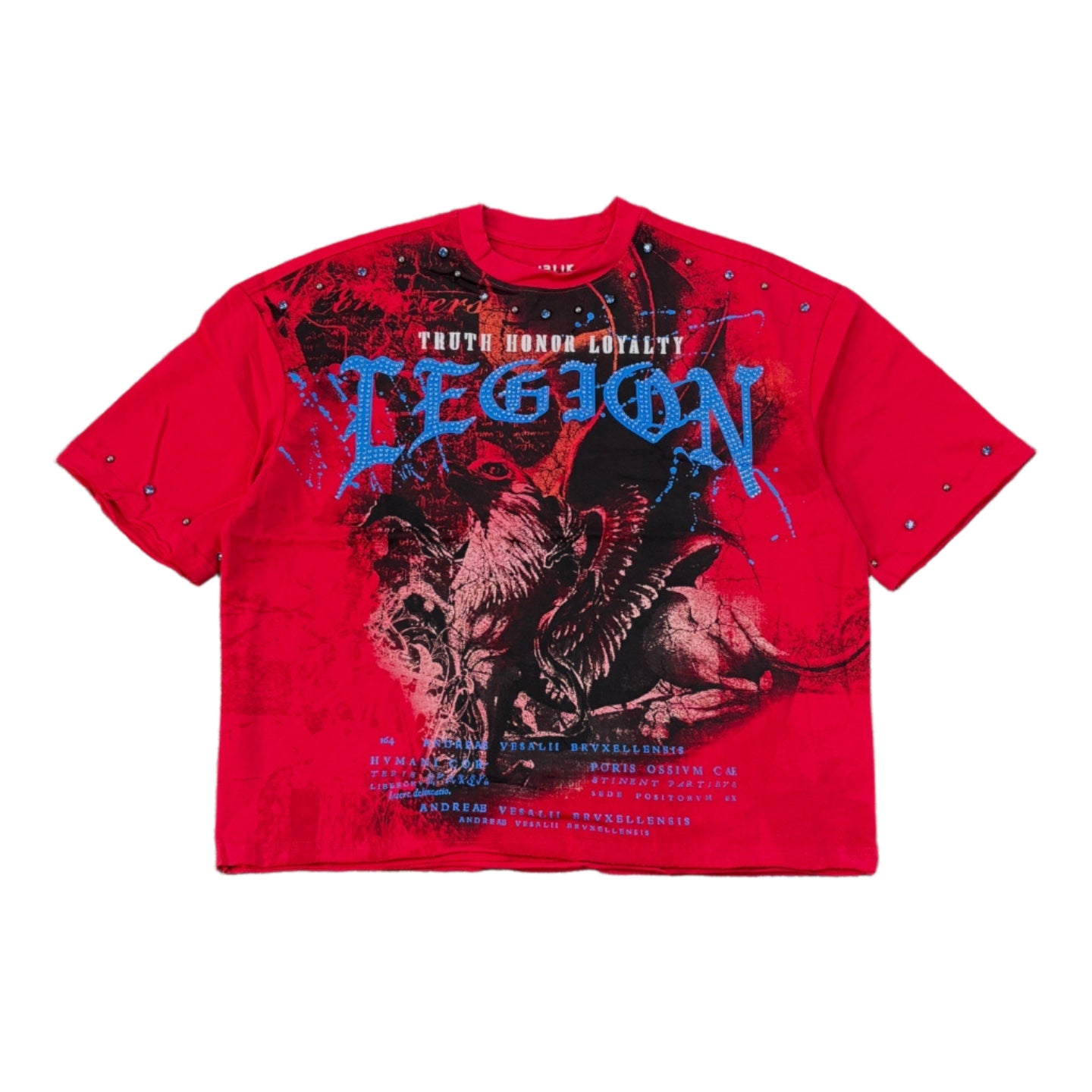 PUBLIK Legion Rhinestone Graphic Crop Tee