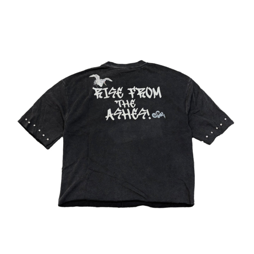 BLEECKER&MERCER Rise From The Ashes Graphic Crop Tee
