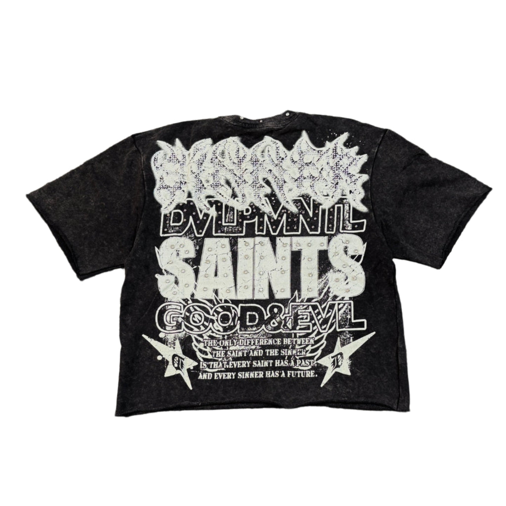 R3BEL Saints Graphic Crop Tee