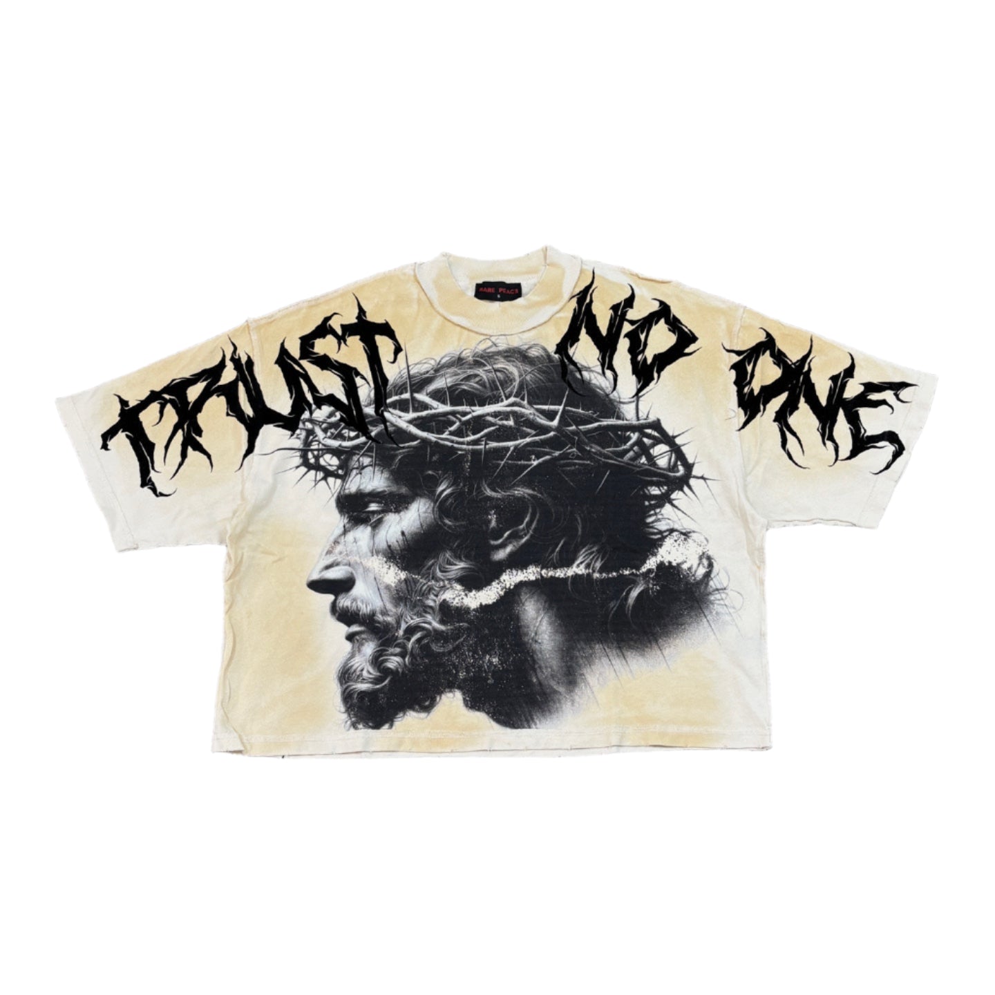RARE PEACE Trust No One Graphic Crop Tee