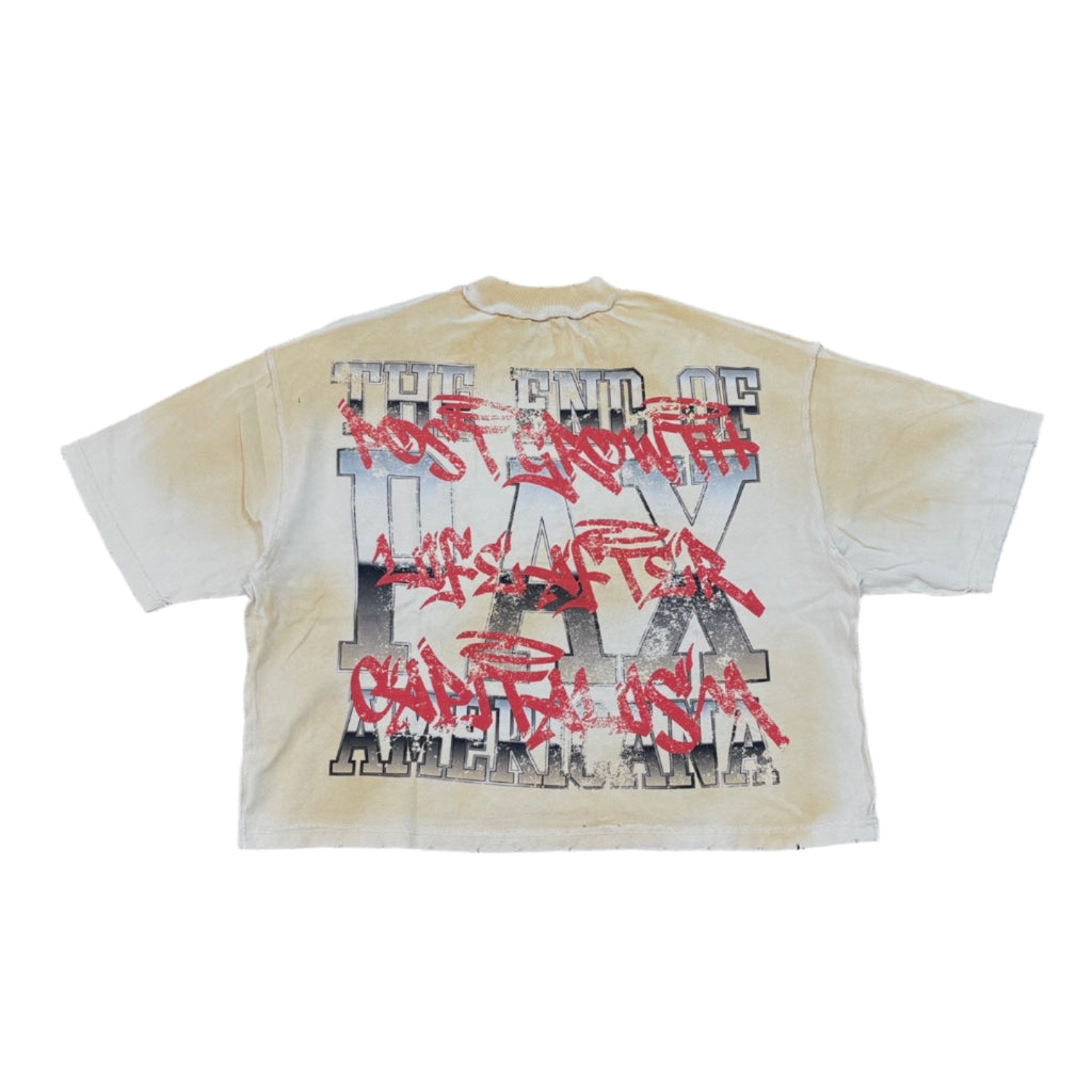 RARE PEACE Trust No One Graphic Crop Tee