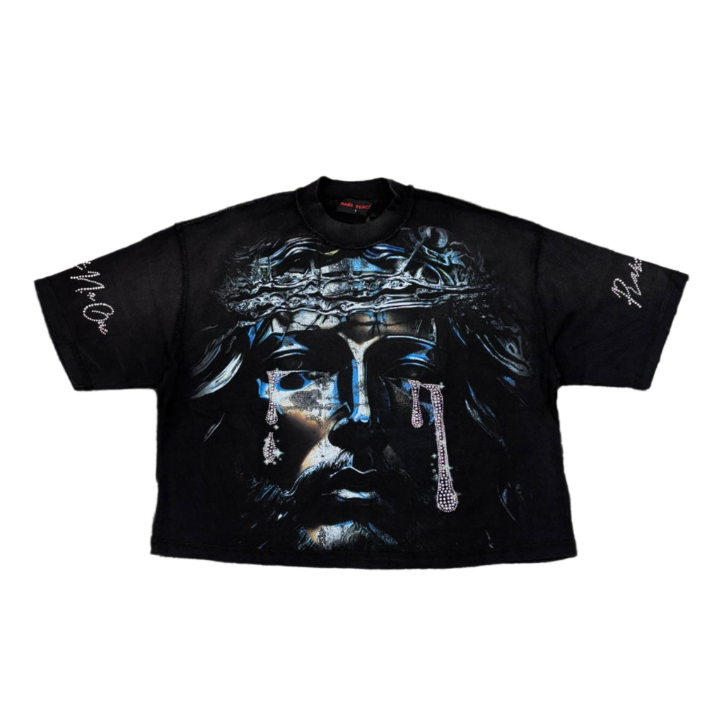 RARE PEACE God's Tear Graphic Crop Tee