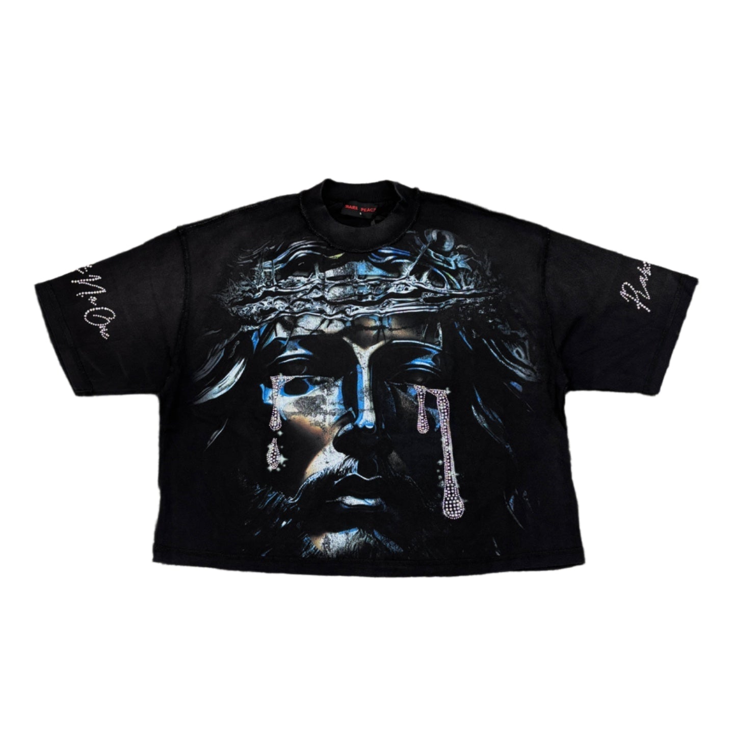 RARE PEACE God's Tear Graphic Crop Tee