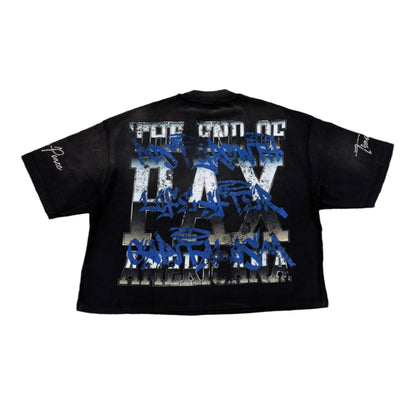 RARE PEACE God's Tear Graphic Crop Tee