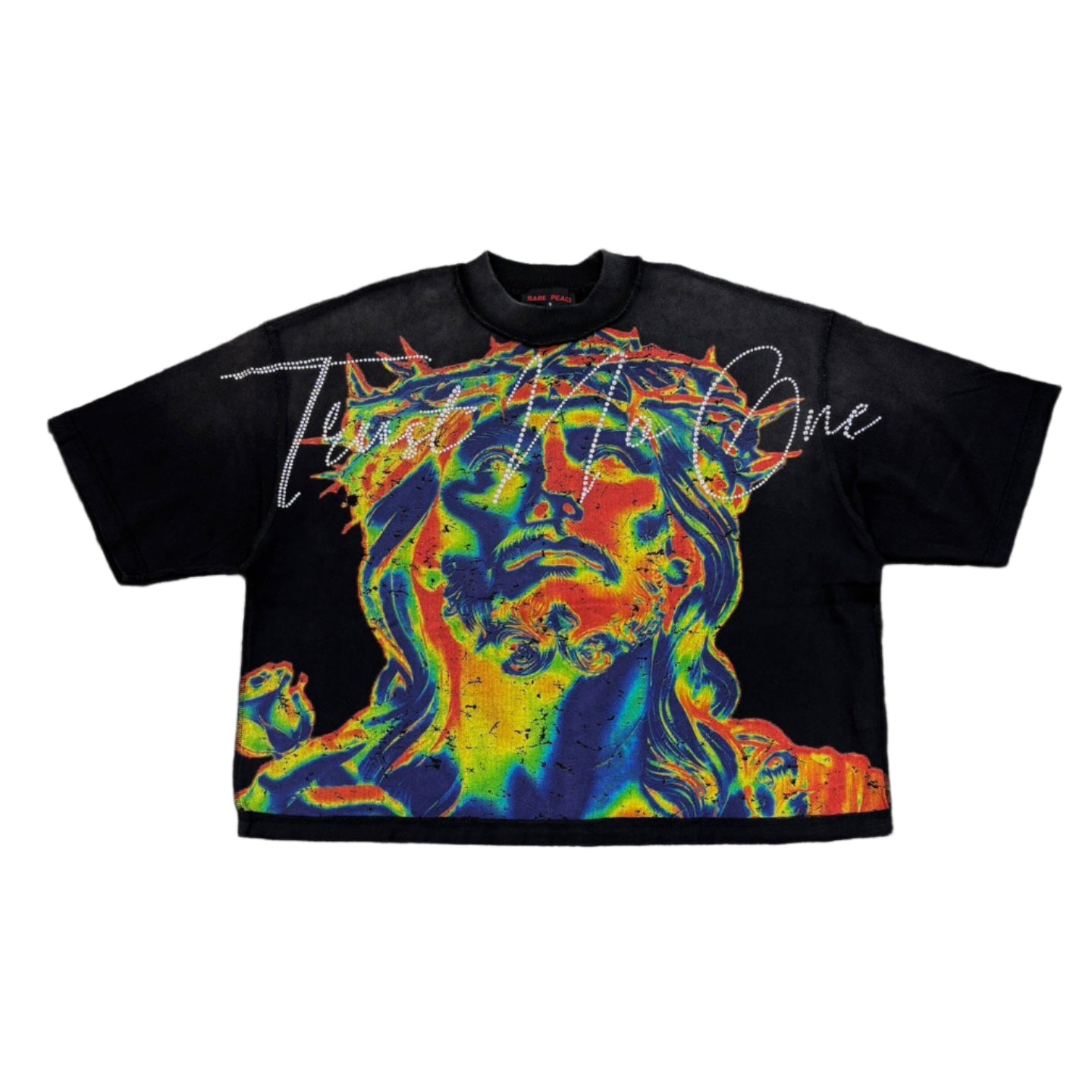 RARE PEACE Thermal Graphic Crop Tee