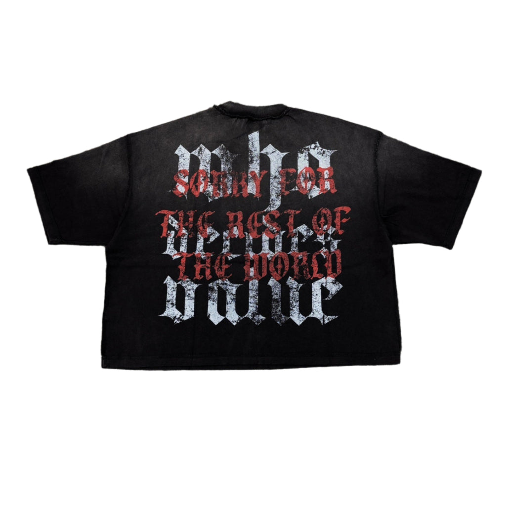 RARE PEACE Thermal Graphic Crop Tee