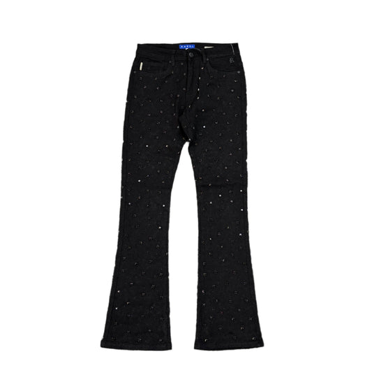R3BEL Rhinestone Stacked Jeans