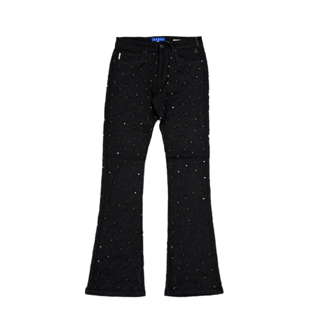 R3BEL Rhinestone Stacked Jeans