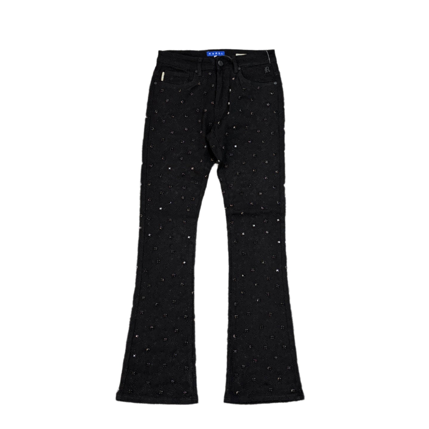 R3BEL Rhinestone Stacked Jeans