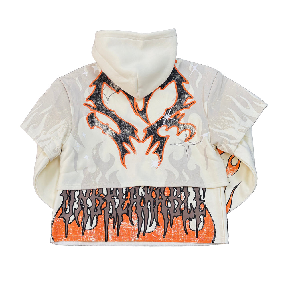 SMOKE RISE Unbearable Graphic Crop Hoodie
