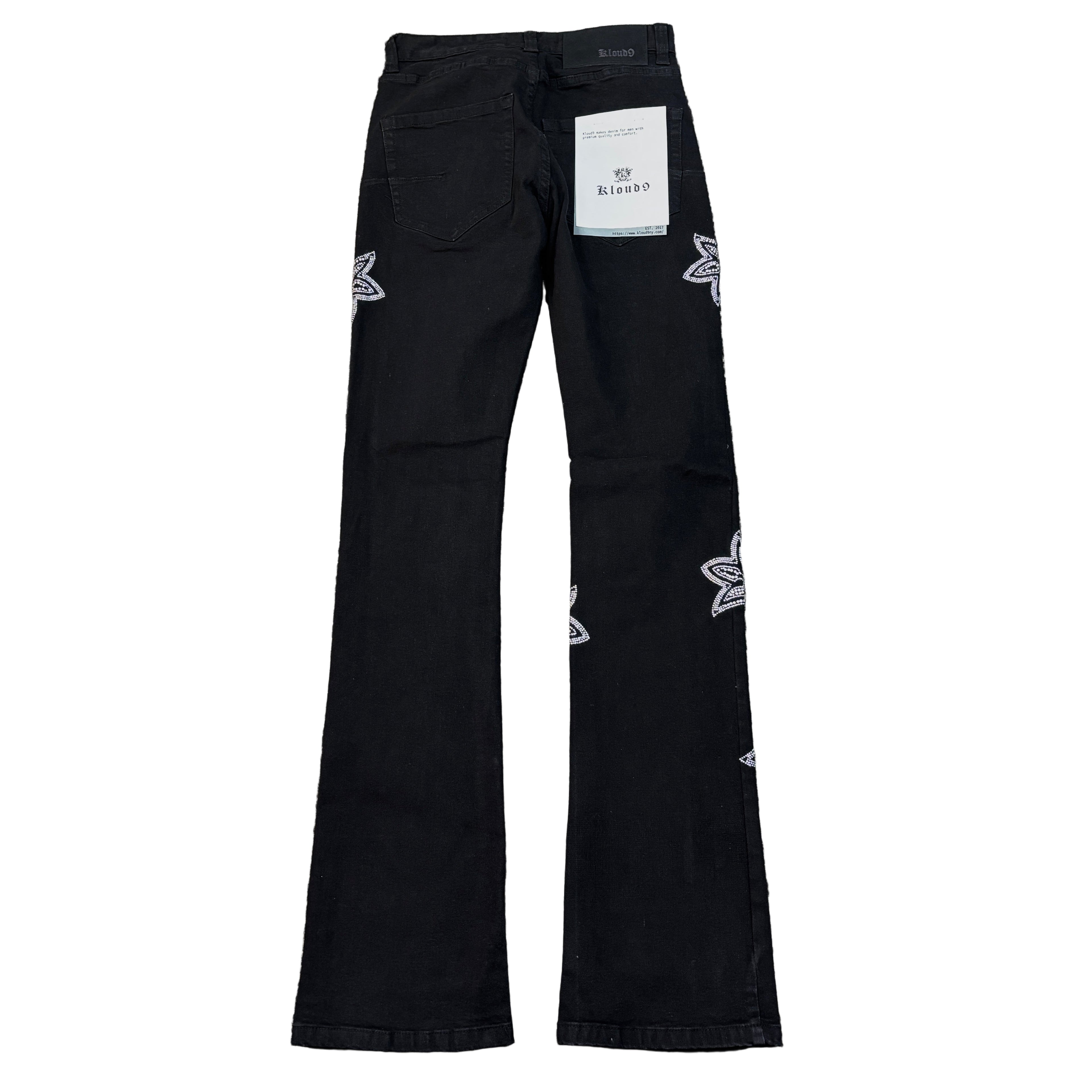 KLOUD9 Rhinestone Stack Jeans