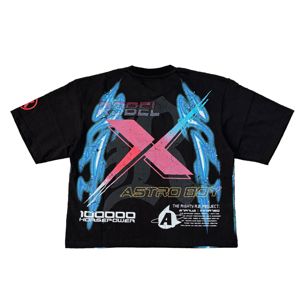 R3BEL x Astro Boy Horsepower Graphic Crop Tee