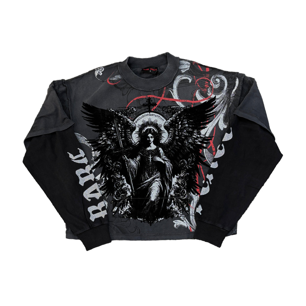 RARE PEACE Dark Angel Crop Long Sleeve T-Shirt