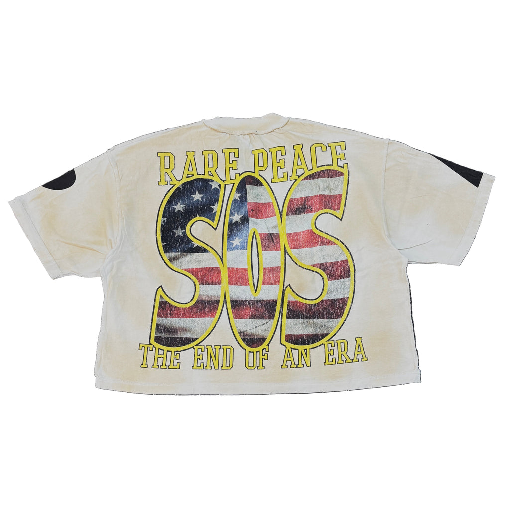 RARE PEACE Never Mind Crop Graphic Tee