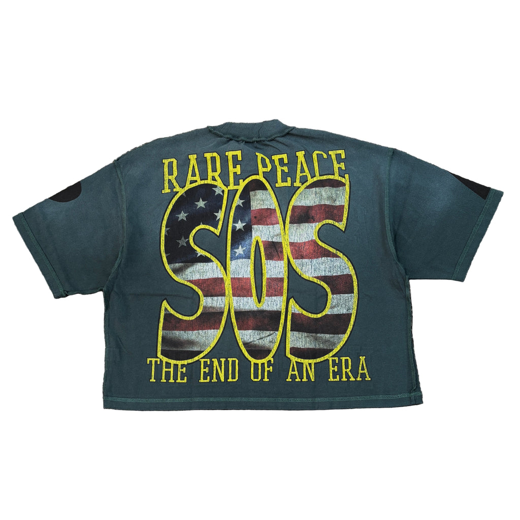 RARE PEACE Never Mind Crop Graphic Tee