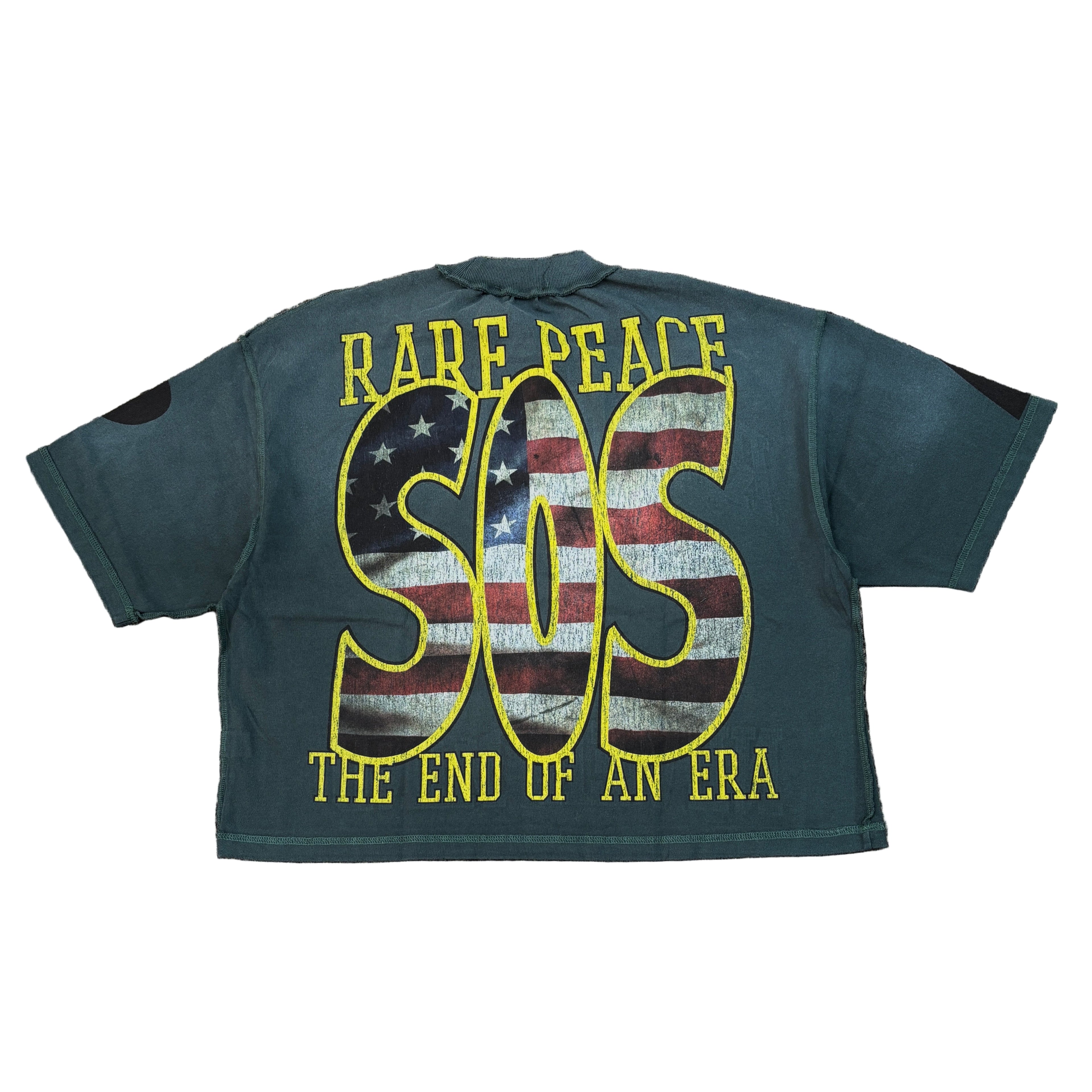 RARE PEACE Never Mind Crop Graphic Tee