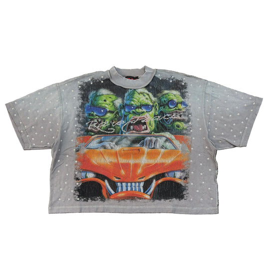 RARE PEACE Chaos Crop Graphic Tee