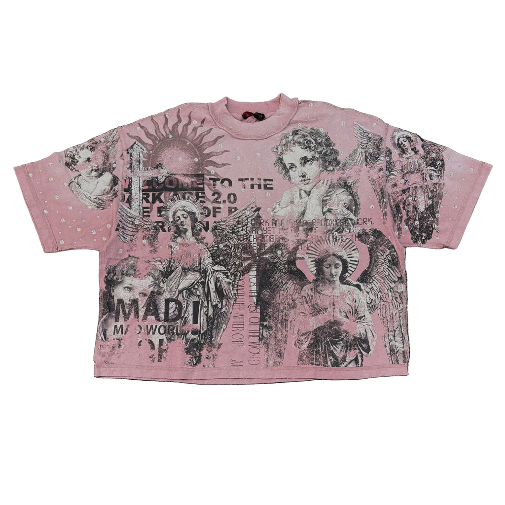 RARE PEACE Statues Crop Graphic Tee