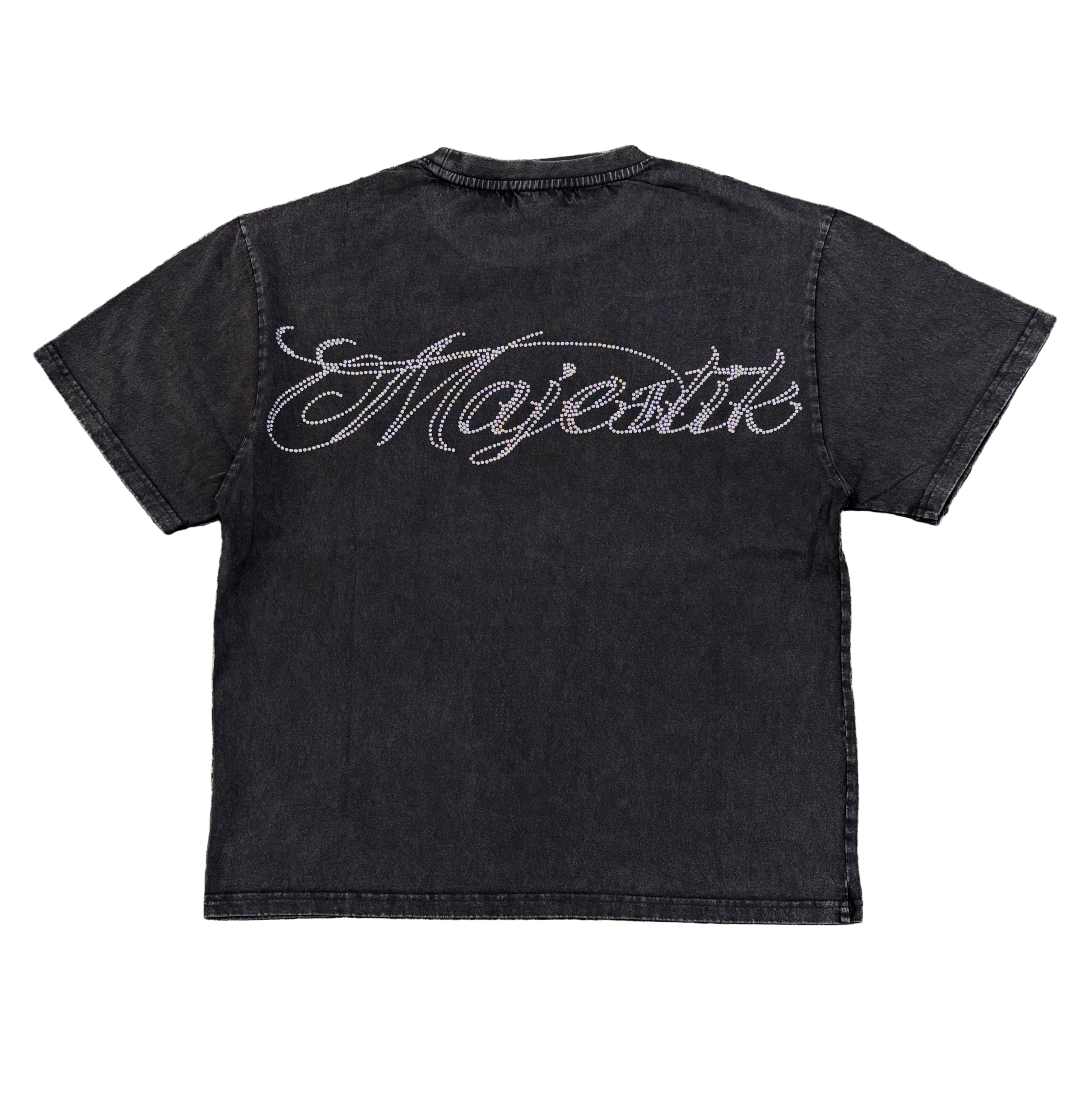 MAJESTIK Bulldog Football Graphic Crop Tee