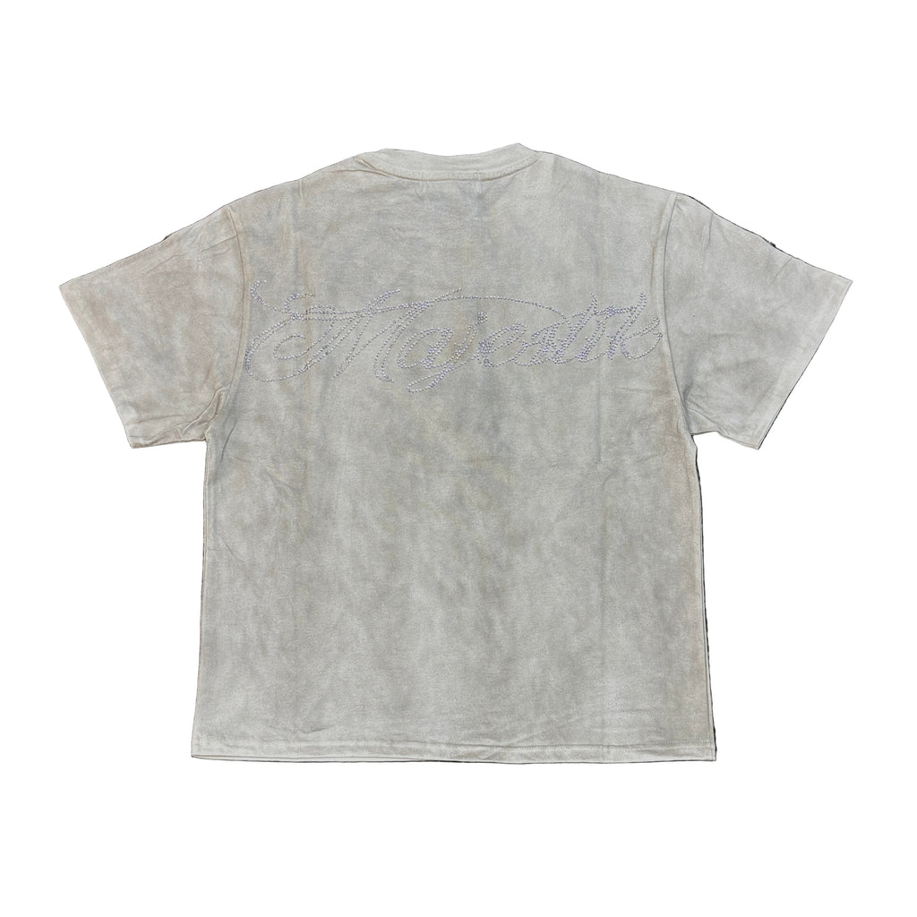 MAJESTIK Eagle Football Graphic Crop Tee