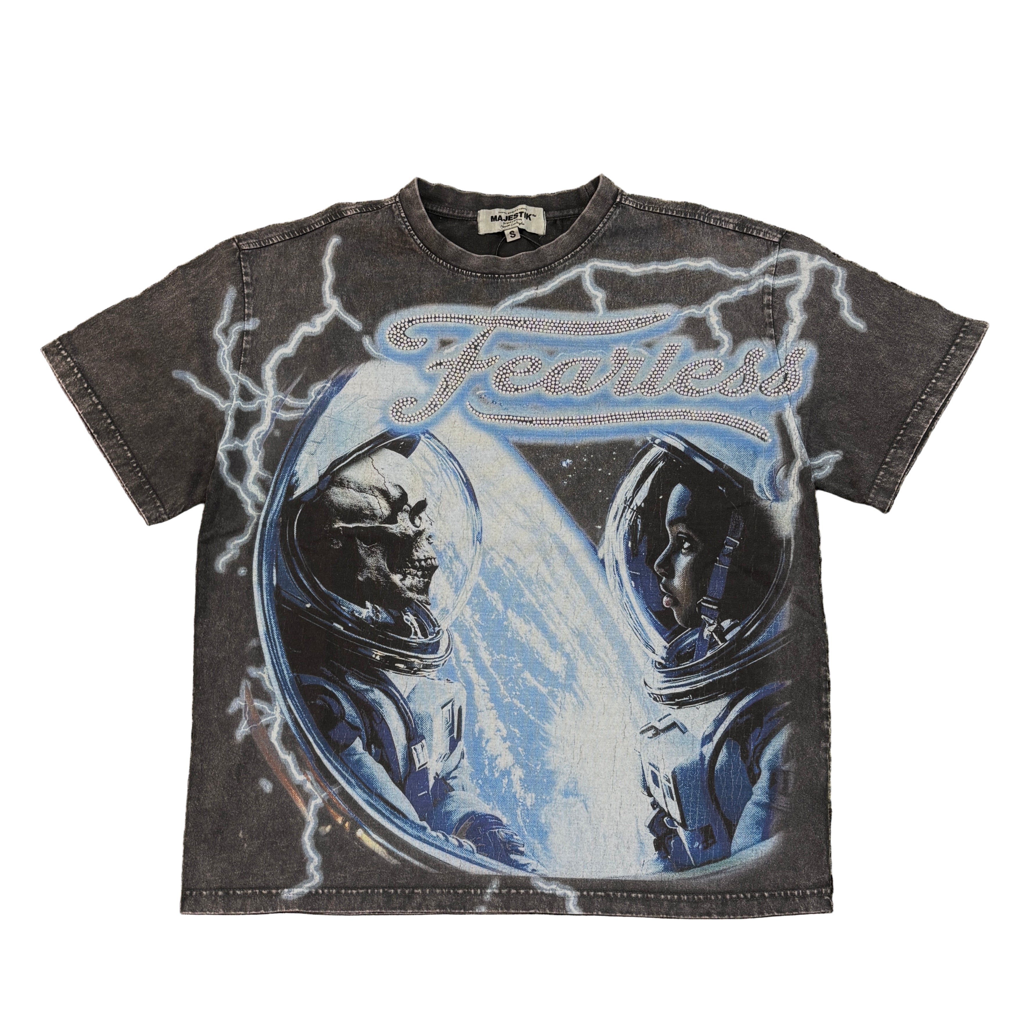 MAJESTIK Astronaut Graphic Crop Tee