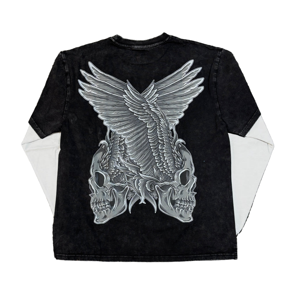 FIFTH LOOP Skulls Graphic Long Sleeve T-shirt