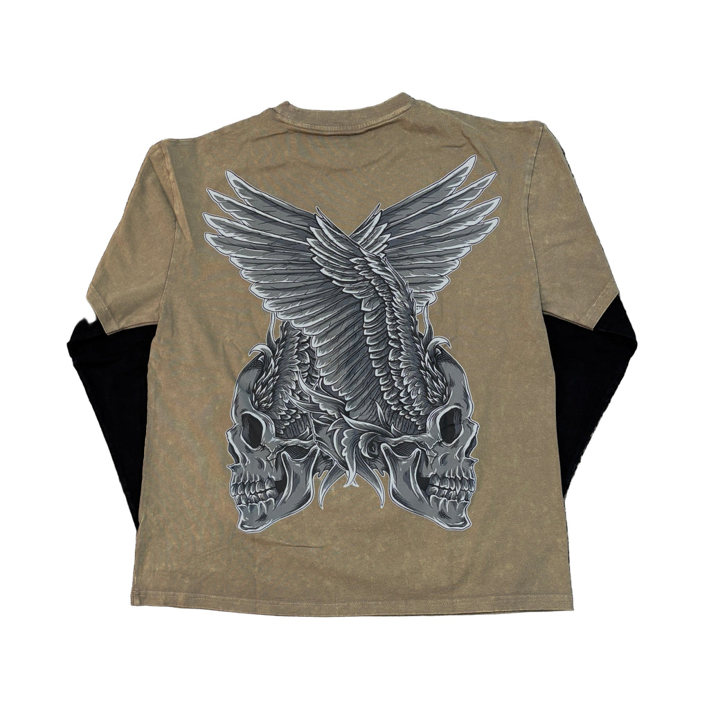 FIFTH LOOP Skulls Graphic Long Sleeve T-shirt