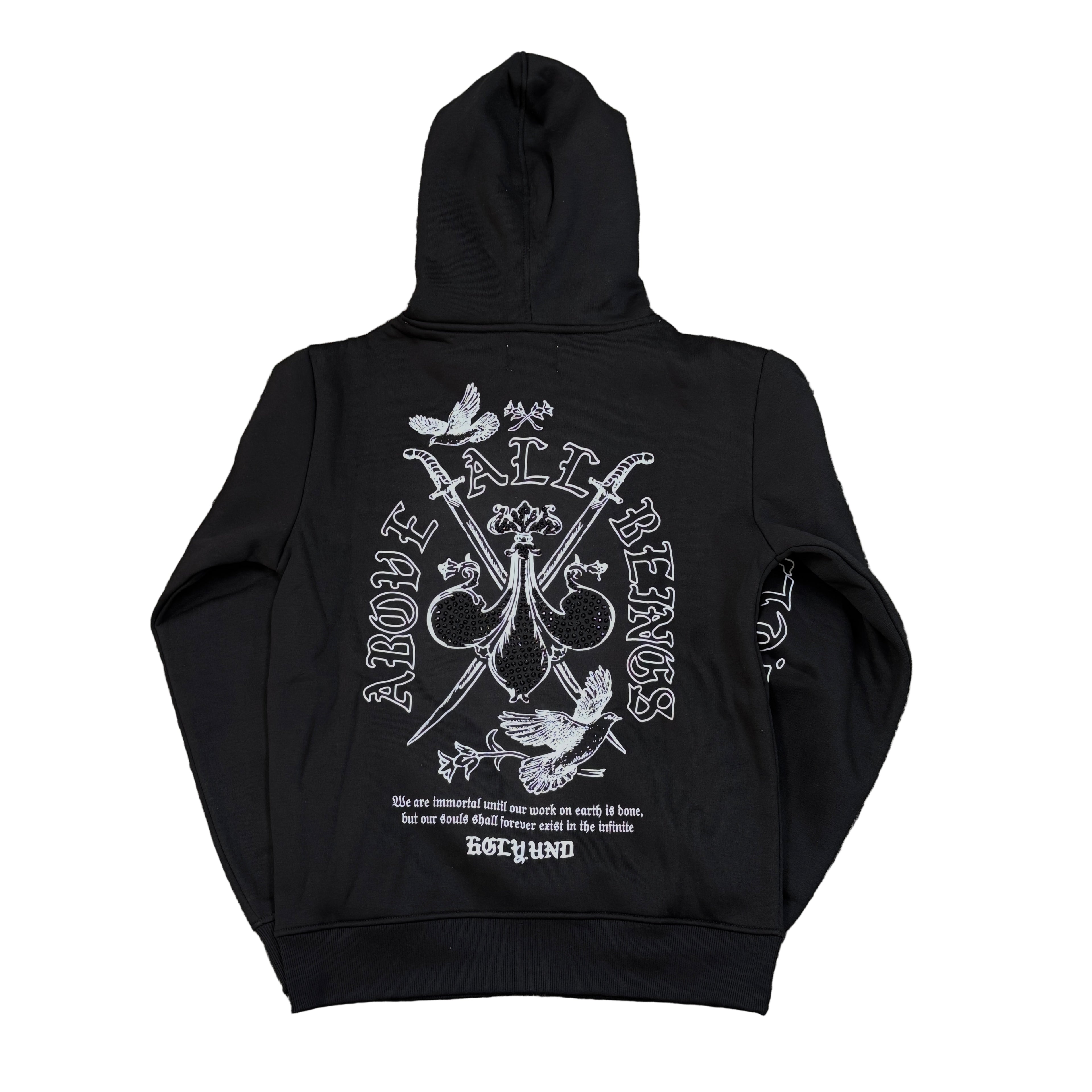 HIGHLY UNDRTD Above All Graphic Zip Up Hoodie