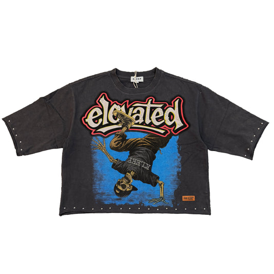 KLEEP S/N Jersey 3/4 Sleeve Crop Top Tee