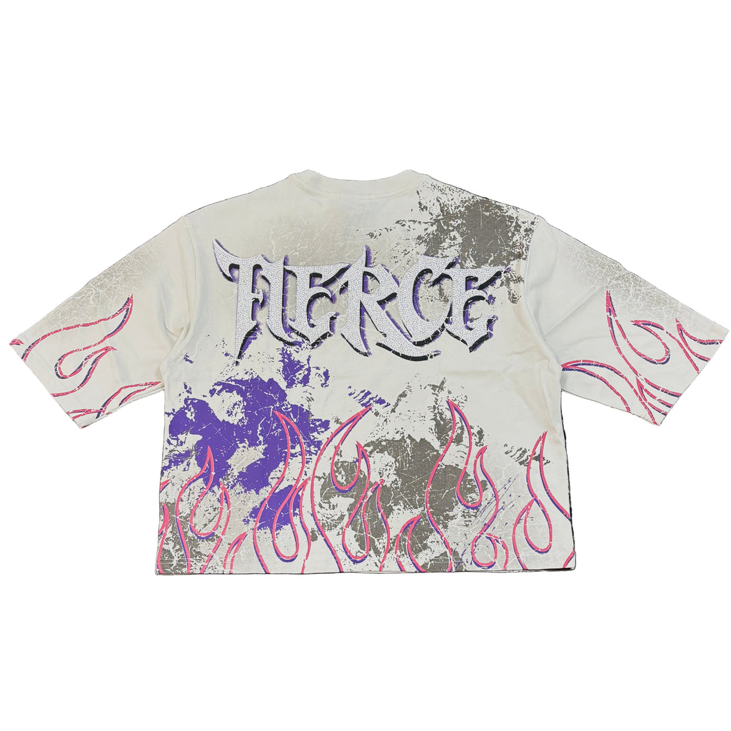 KLEEP Beryl S/N Jersey 3/4 Sleeve Crop Top Tee