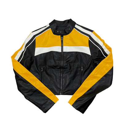 Women Crop Biker Jacket