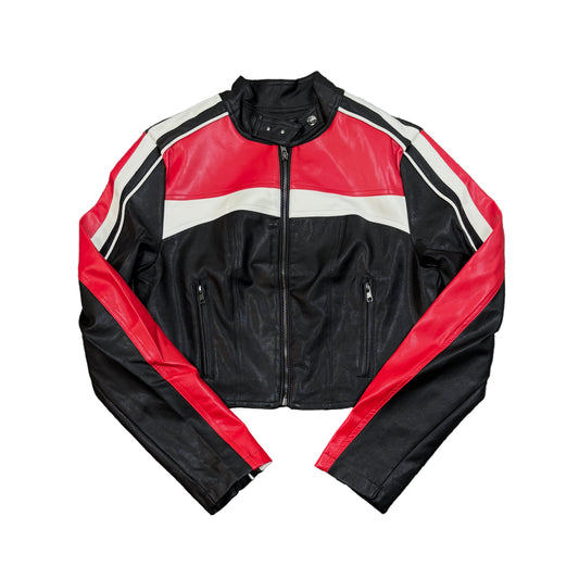 Women Crop Biker Jacket