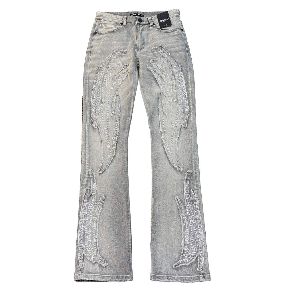 KLOUD9 Ripped Stack Jeans