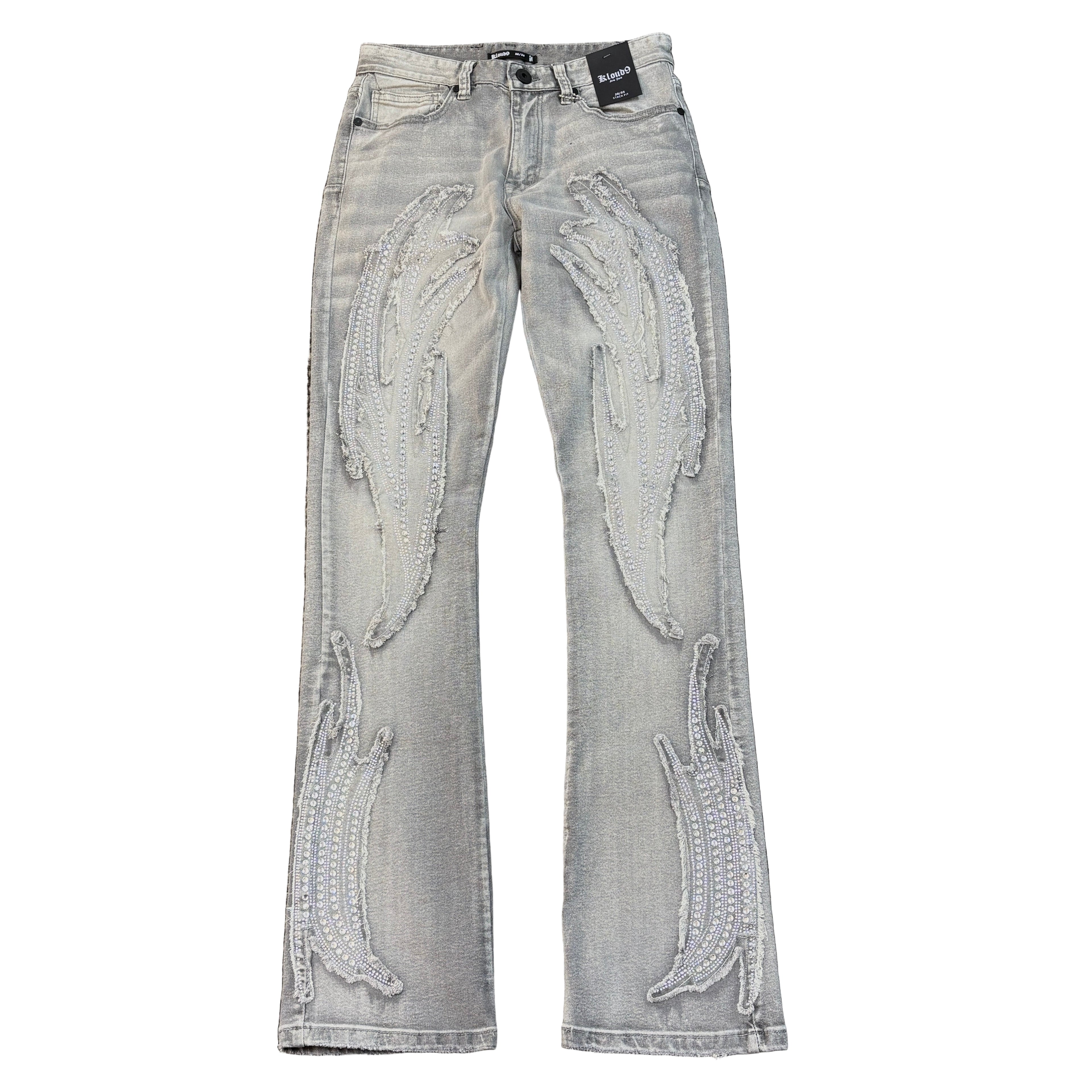 KLOUD9 Ripped Stack Jeans