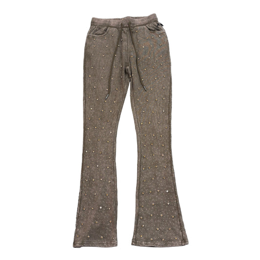 R3BEL Rhinestone Stack Fleece Pant