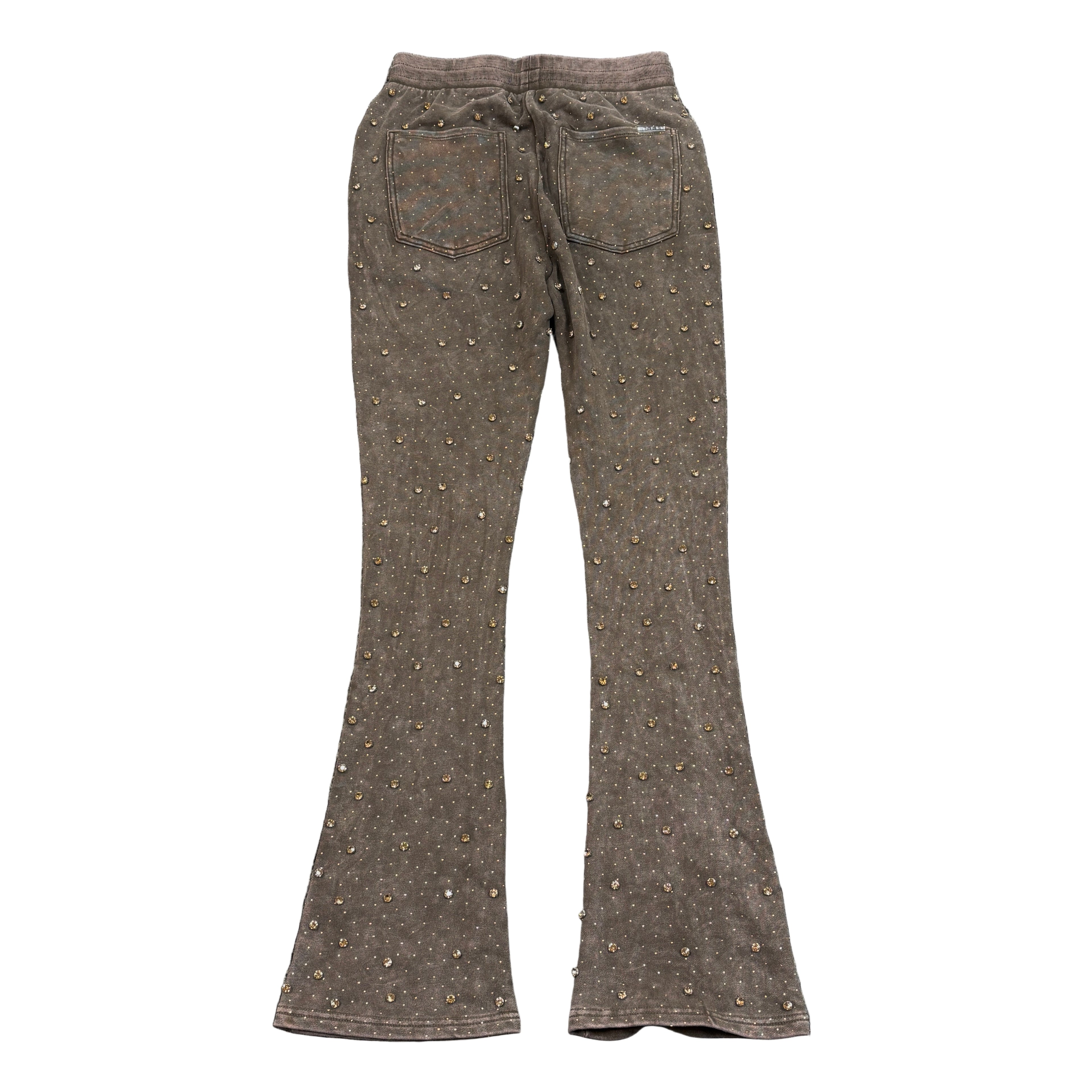 R3BEL Rhinestone Stack Fleece Pant