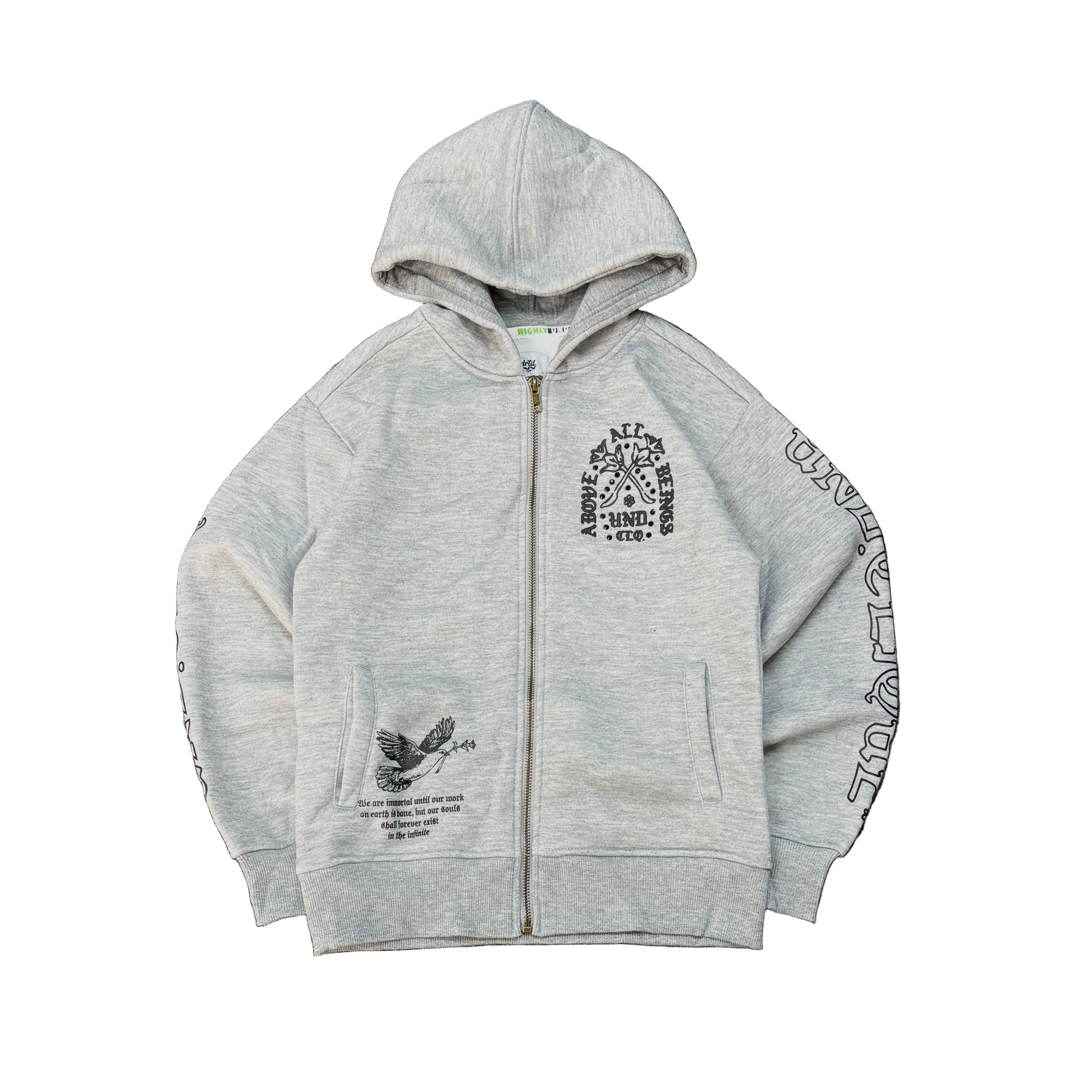 HIGHLY UNDRTD Kid's Above All Graphic Zip Up Hoodie