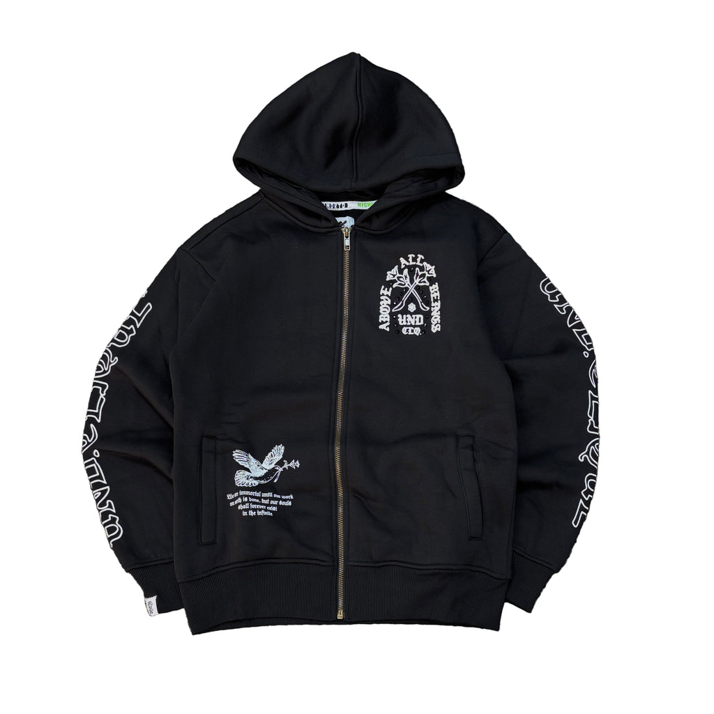 HIGHLY UNDRTD Kid's Above All Graphic Zip Up Hoodie