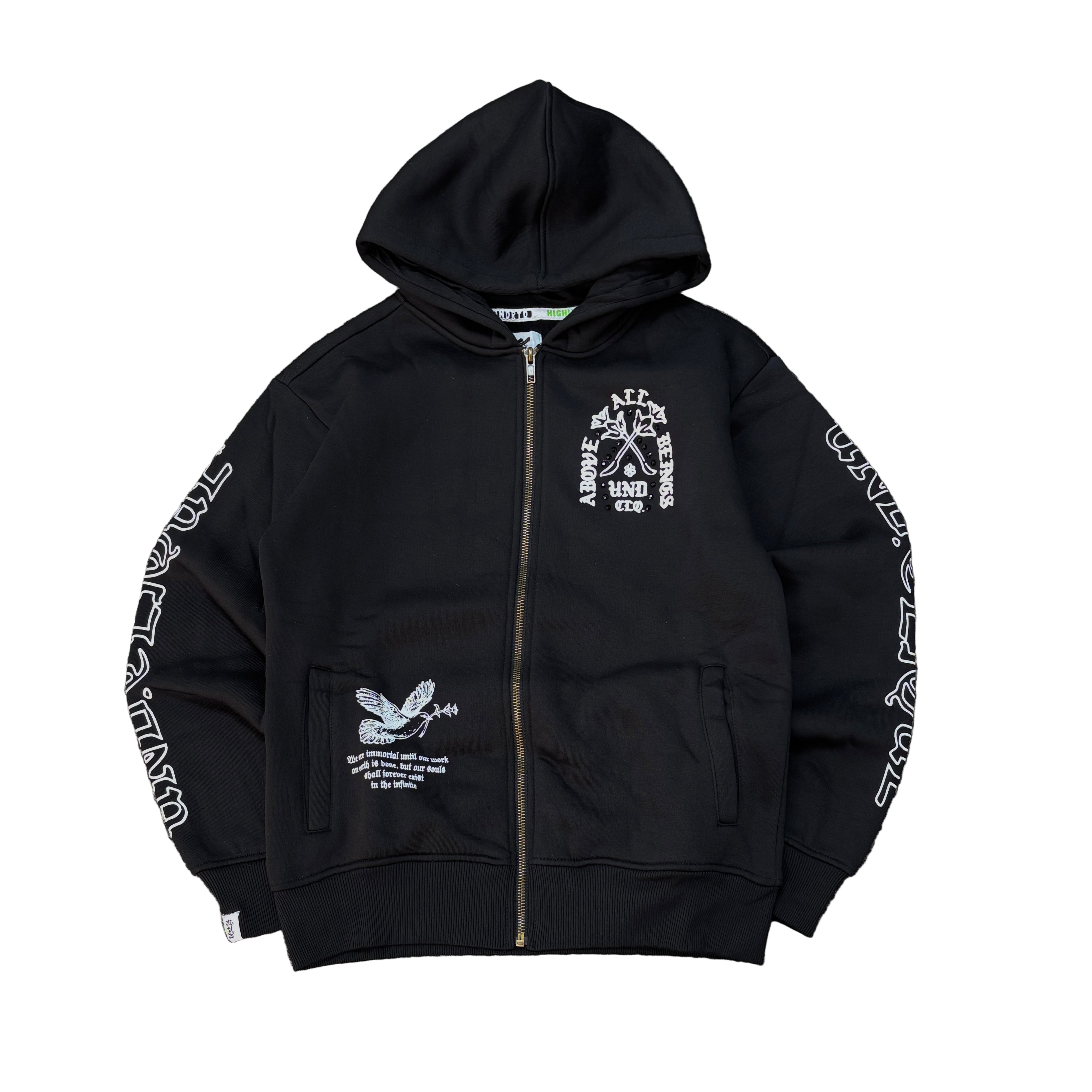 HIGHLY UNDRTD Kid's Above All Graphic Zip Up Hoodie