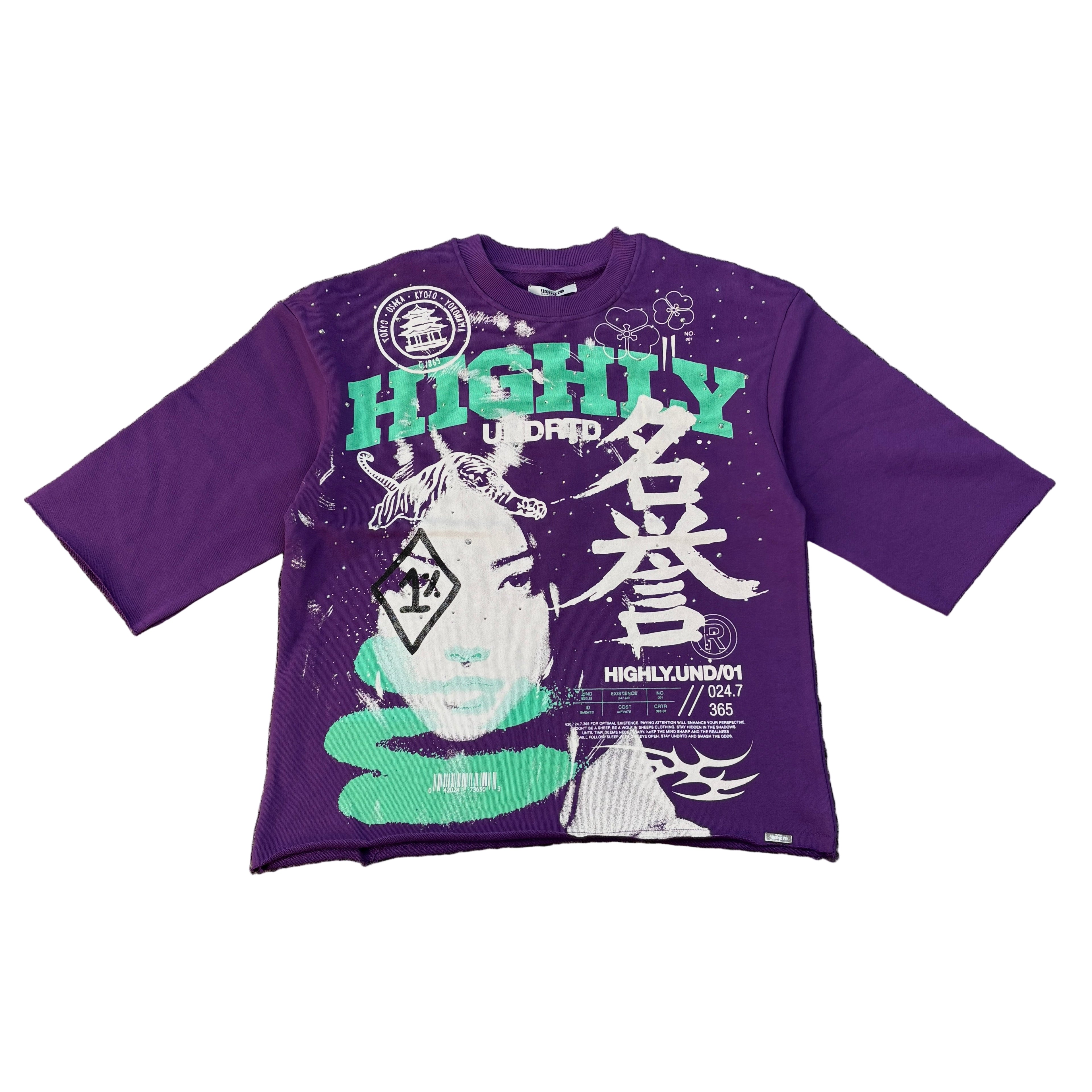 HIGHLY UNDRTD Full Bloom Graphic Crop Tee