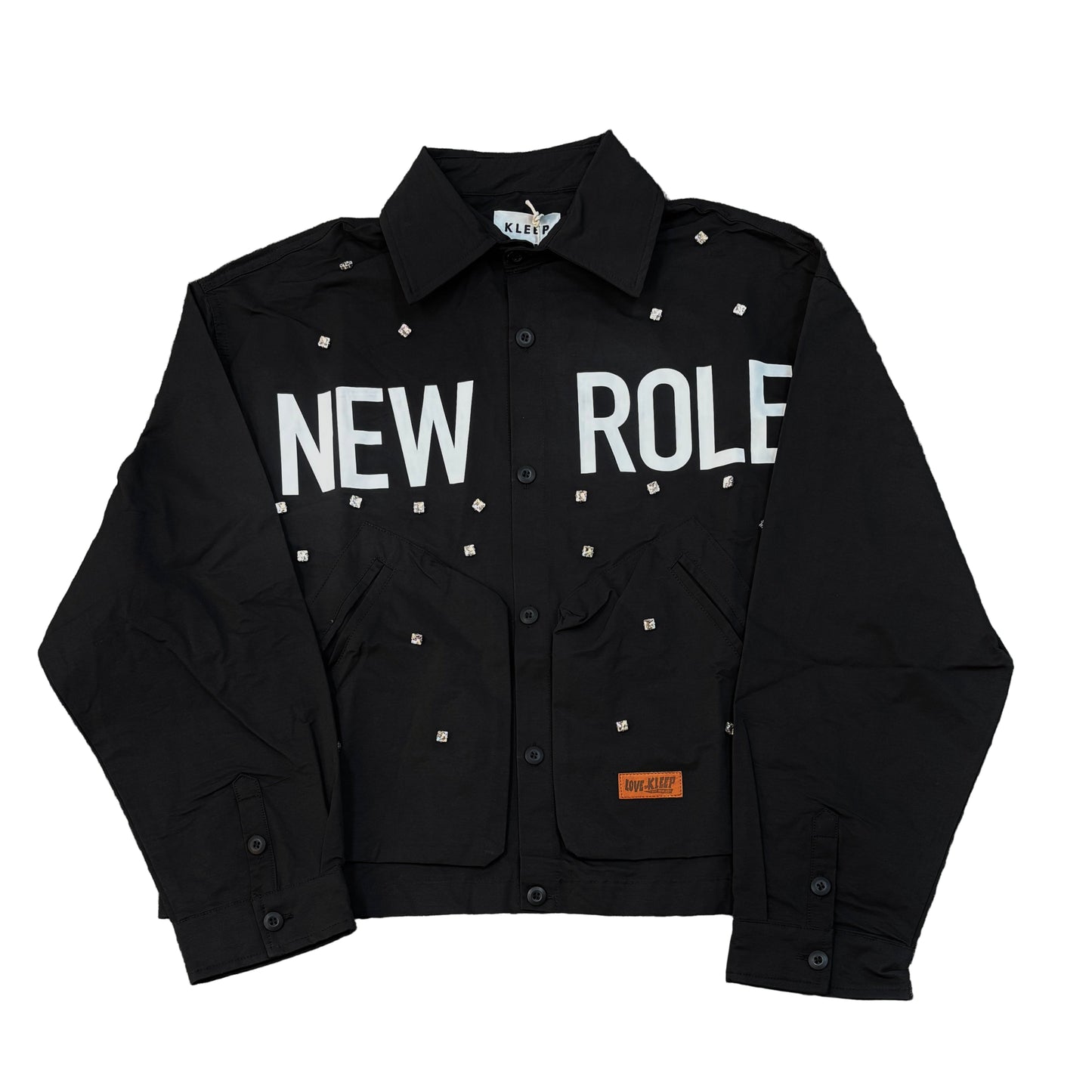 KLEEP Twill Blended Nylon Crop Top Jacket