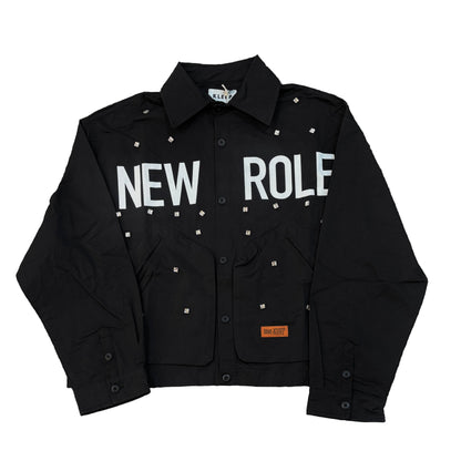 KLEEP Twill Blended Nylon Crop Top Jacket