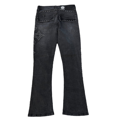 ORIGINAL FABLES Washed Rhinestone Stacked Jeans