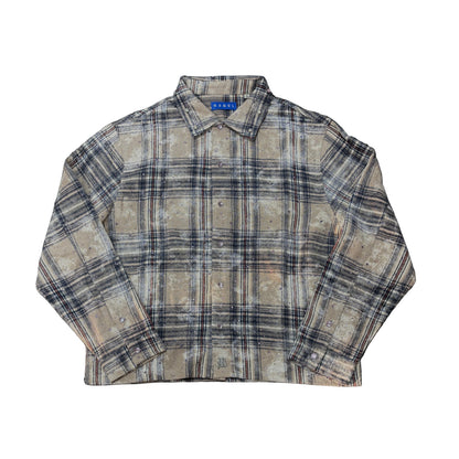 R3BEL Rhinestone Crop Paid Shirt