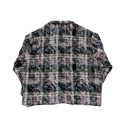 R3BEL Rhinestone Crop Paid Shirt