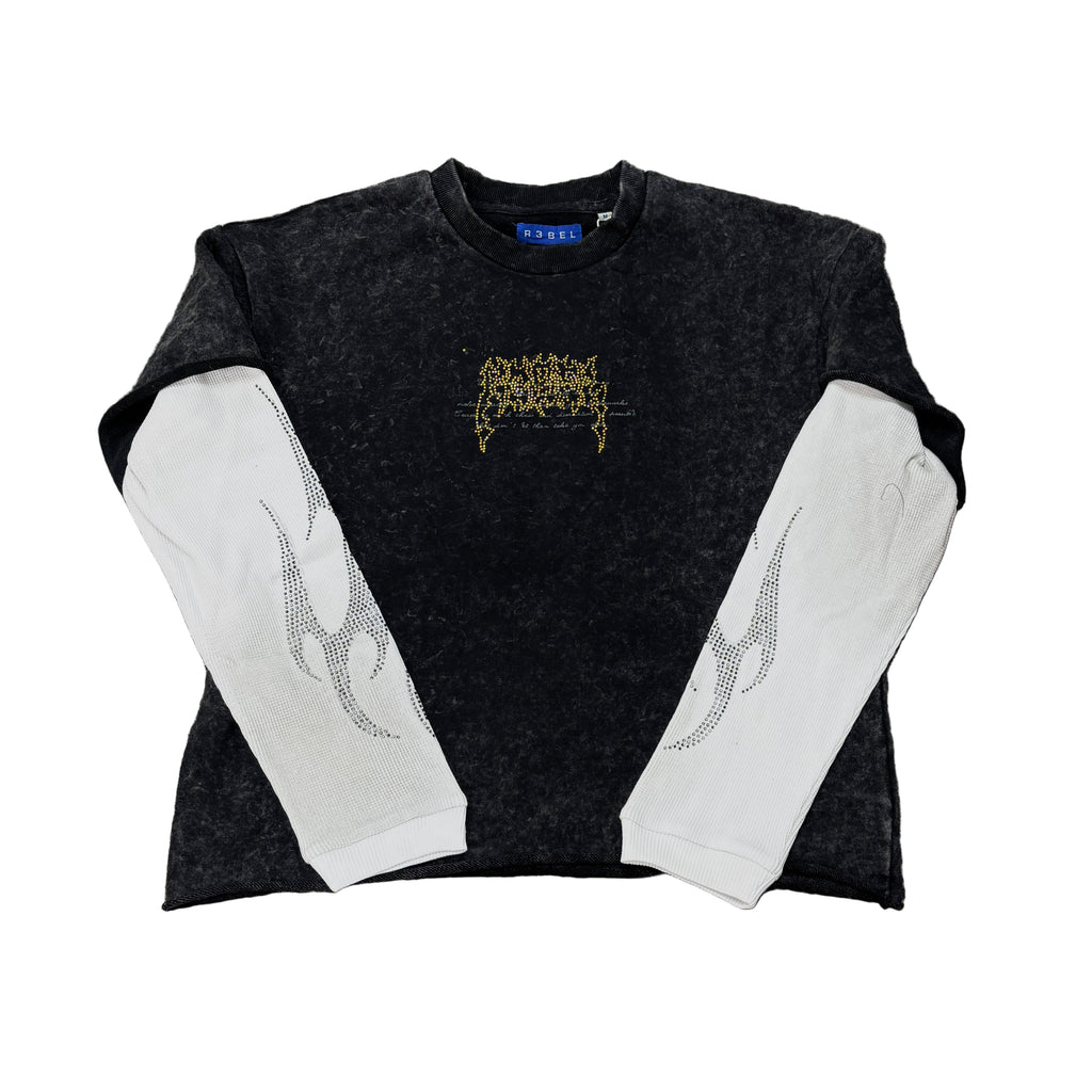 R3BEL Through The Storm Crop Long Sleeve T-shirt