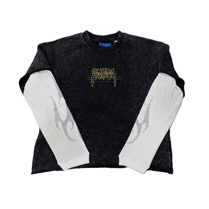 R3BEL Through The Storm Crop Long Sleeve T-shirt