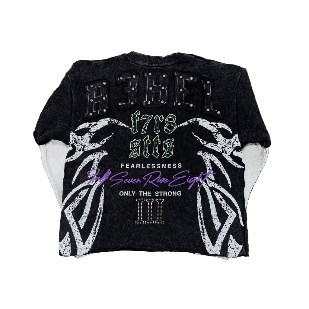 R3BEL F7R8 Crop Long Sleeve T-shirt