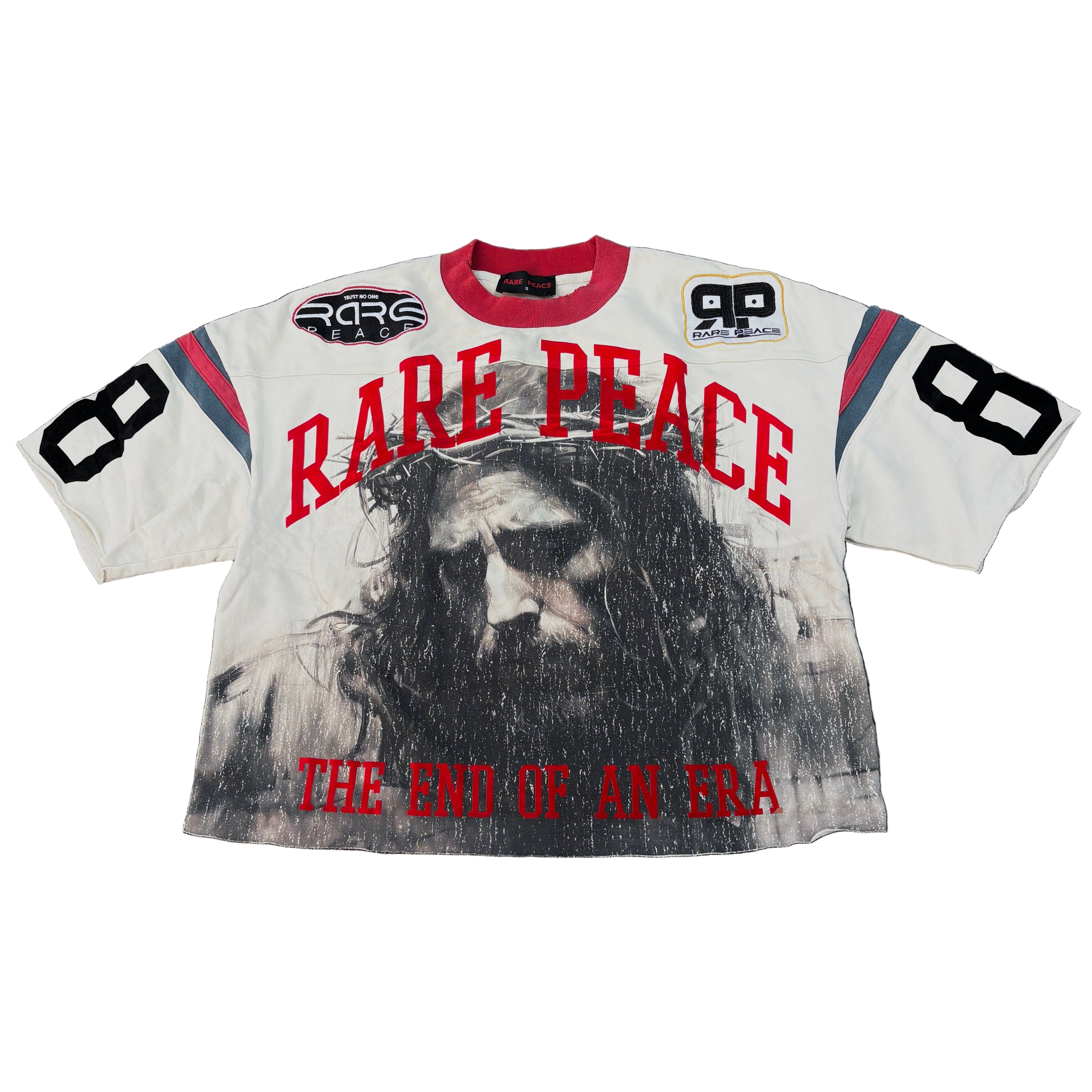 RARE PEACE Jesus Graphic Crop T-shirt