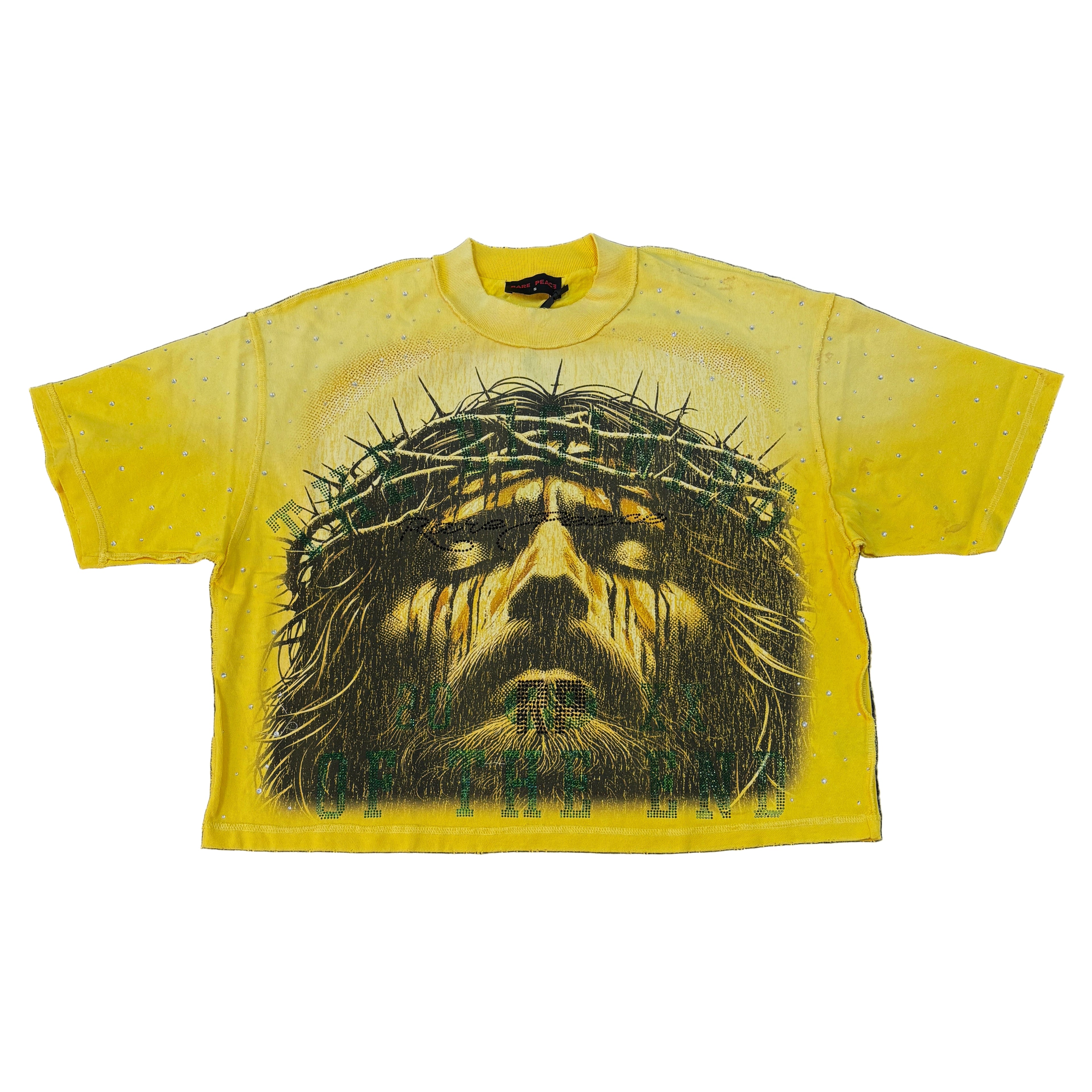 RARE PEACE For Your Sins Graphic Crop T-shirt